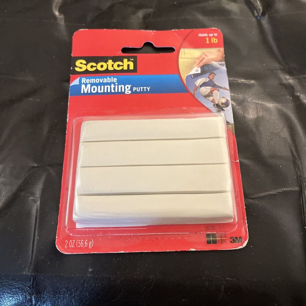 Scotch Adhesive Putty, Nontoxic, 2 oz, Artwork, Photos Paper Removable FREE SHIP